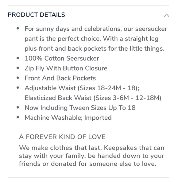 COPY - Janie and Jack boys Seersucker pants - Picture 5 of 5